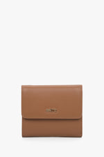 Women's Small Tri-Fold Brown Wallet made of Genuine Leather Estro ER00114487.