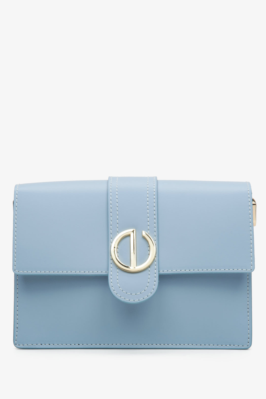 Women's Light Blue Italian Leather Handbag Estro ER00114777