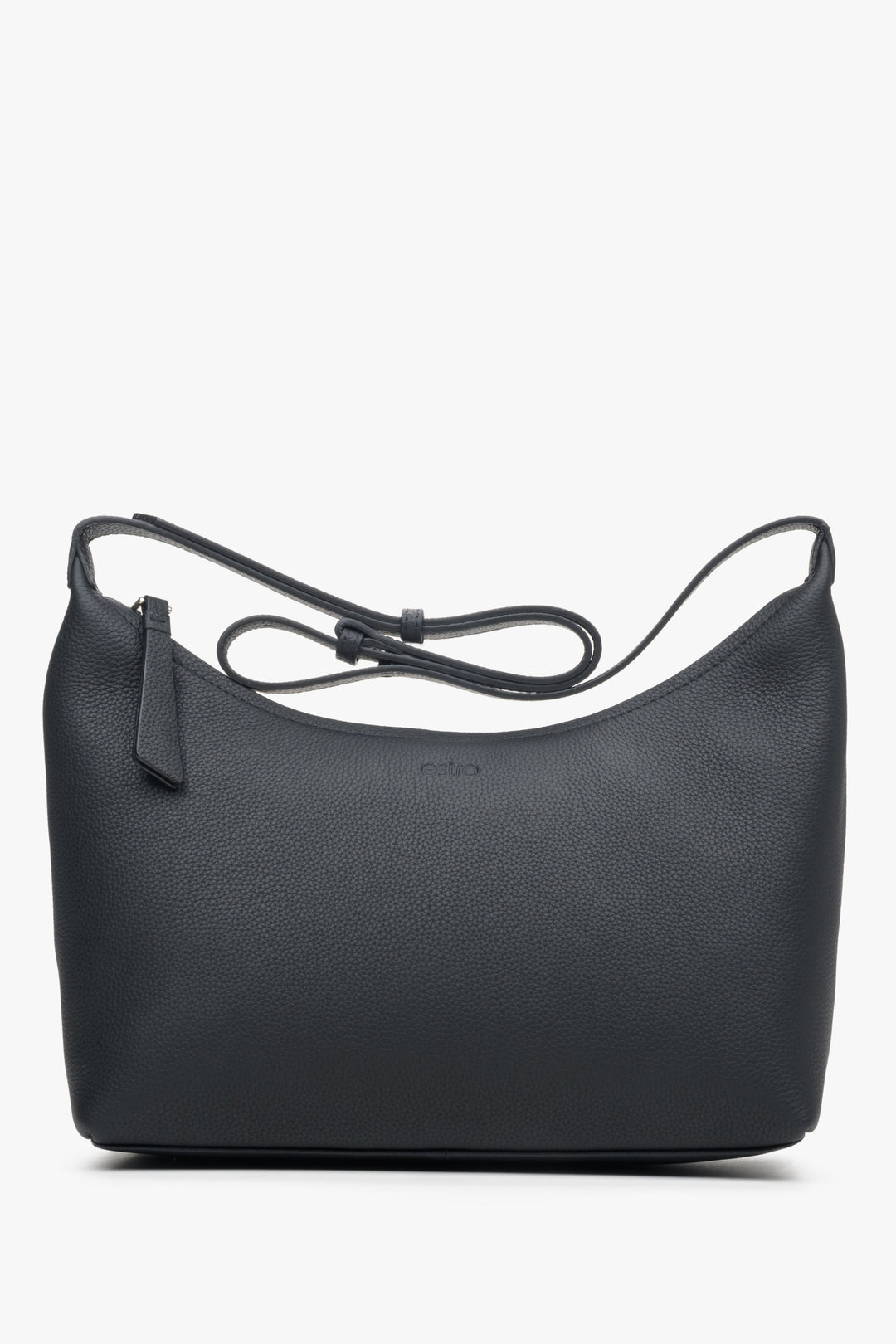Women's Black Shoulder Bag made of Genuine Leather Estro ER00113901.
