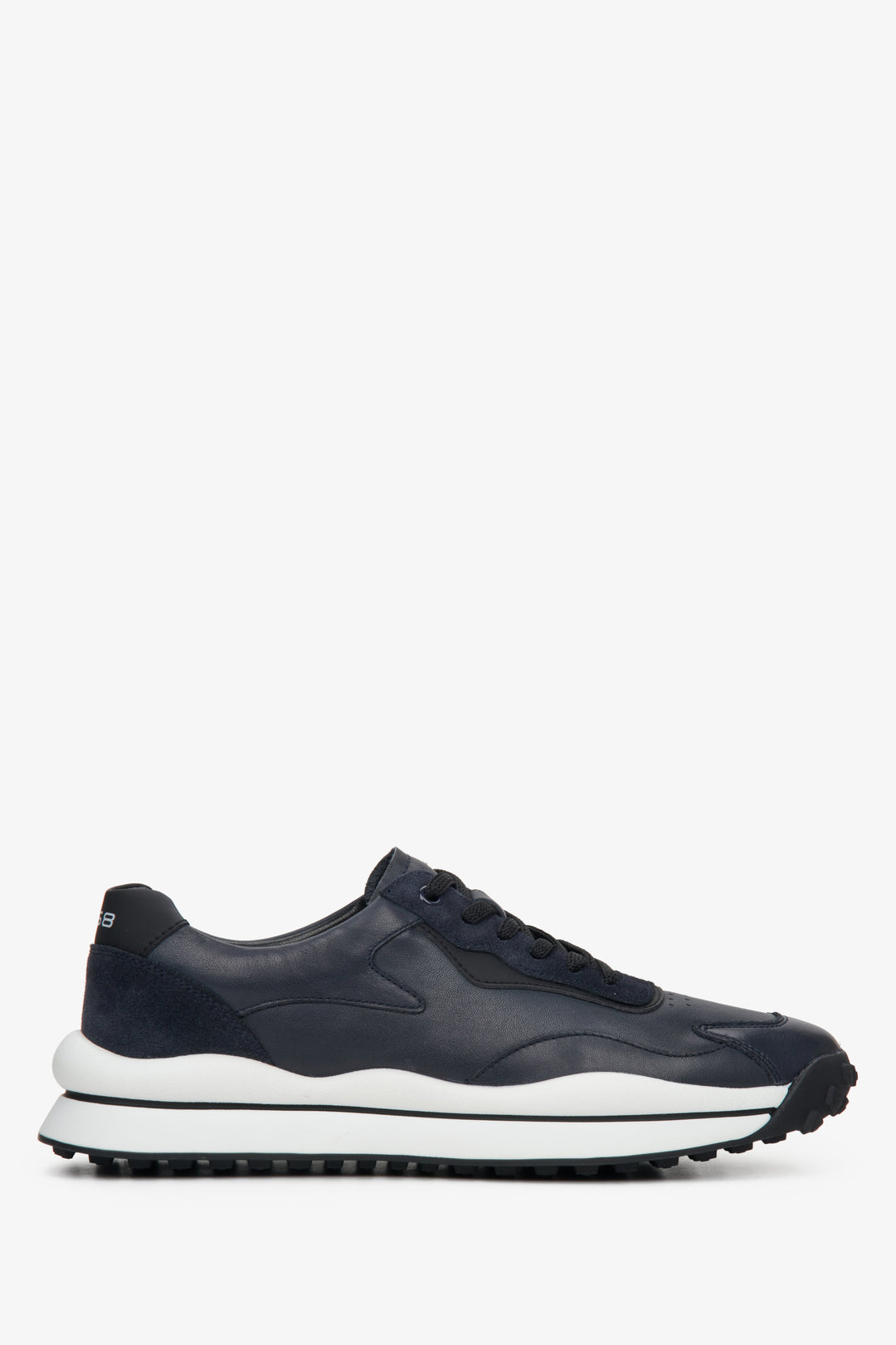 Men's Navy Blue Sneakers made of Genuine Leather ES 8 ER00112591.