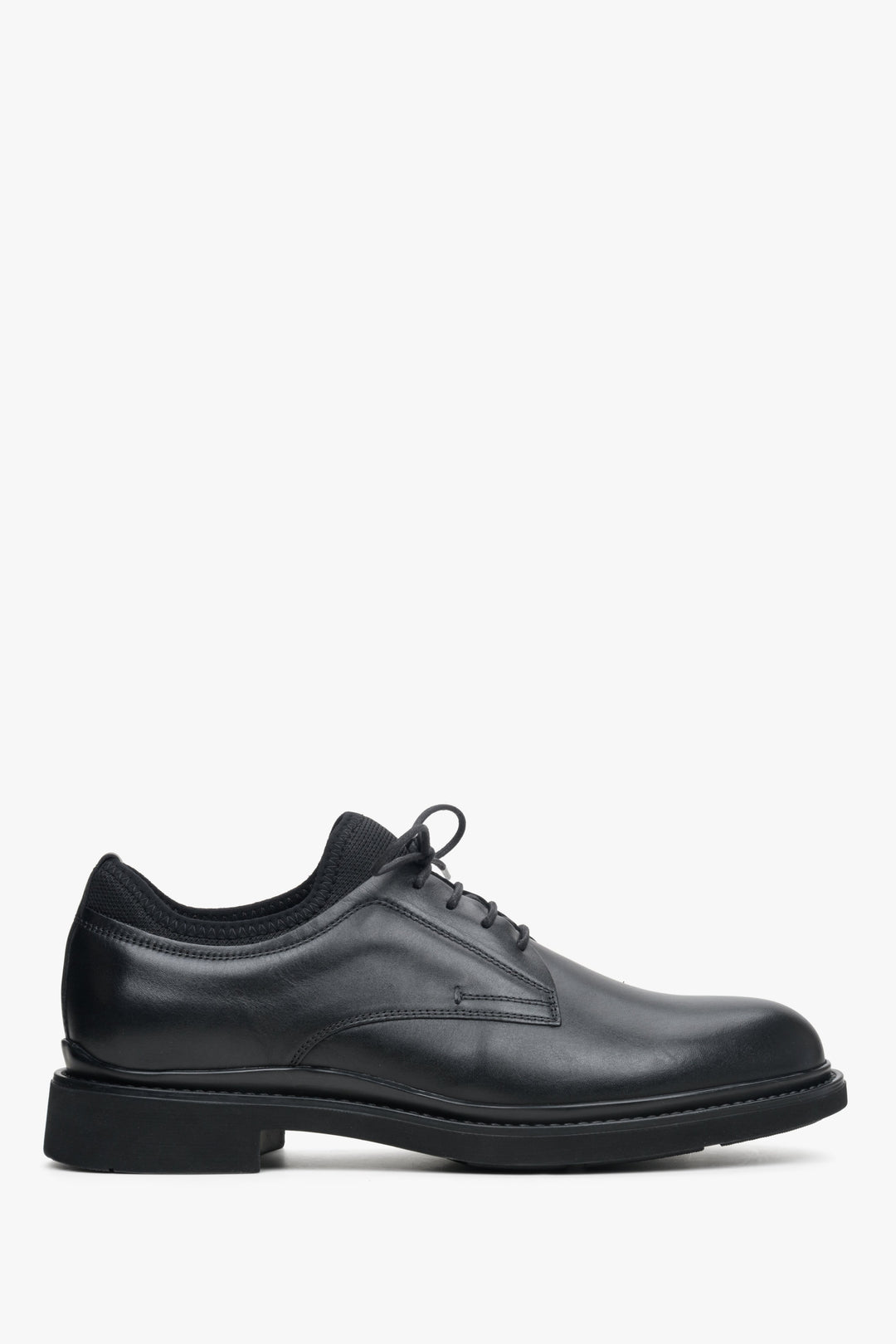 Men's Black Lace-up Shoes made of Genuine Leather Estro ER00113789.