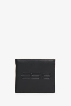Men's black leather wallet by ES8.