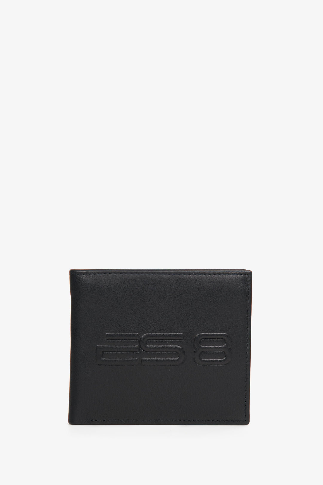 Men's black leather wallet by ES8.