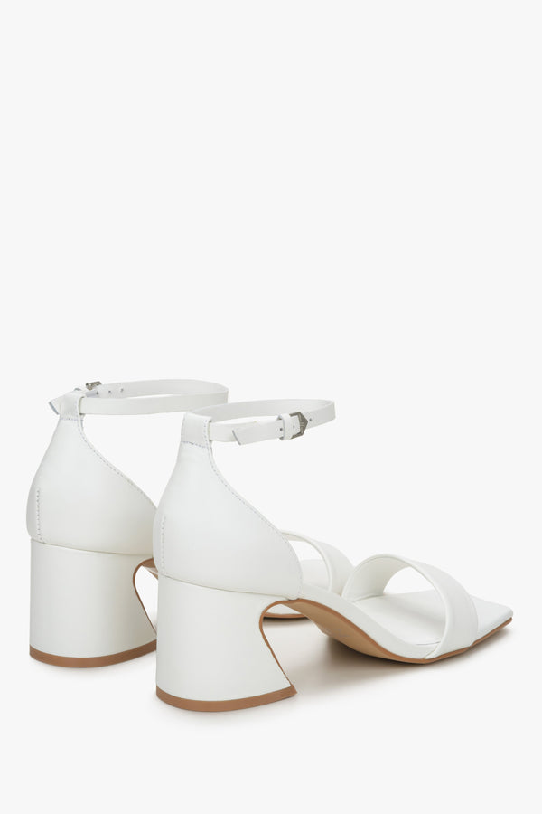 Estro Women's Heeled Sandals in White, Style ER00115219