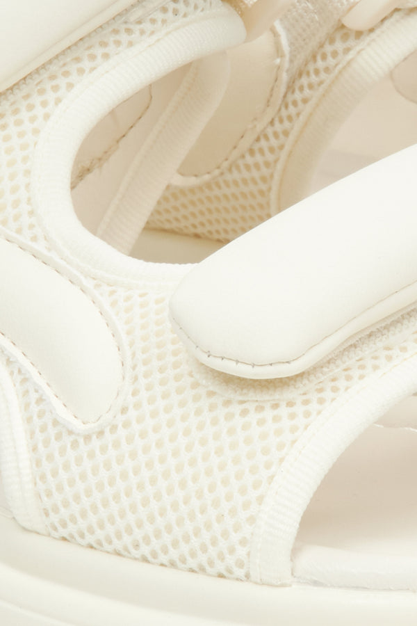 ES 8 women's white sport sandals - close-up detail.