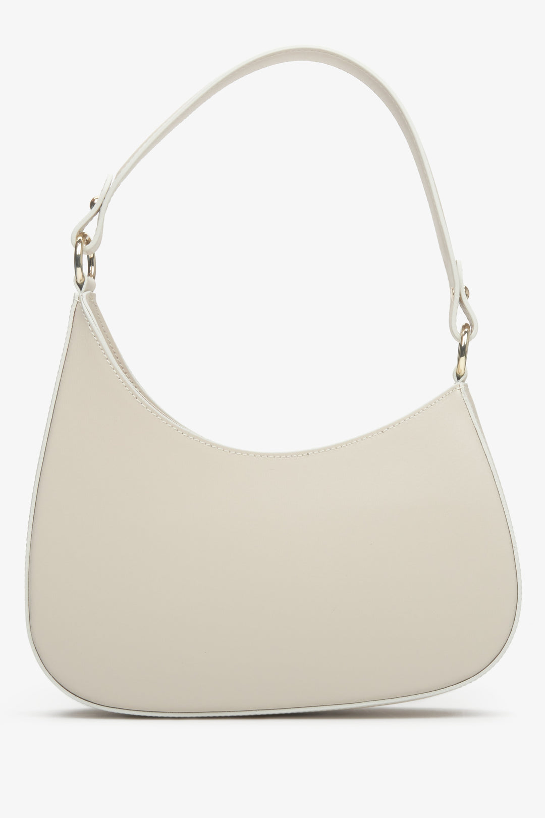 Women's Light Beige Leather Shoulder Bag Estrо ER00113291