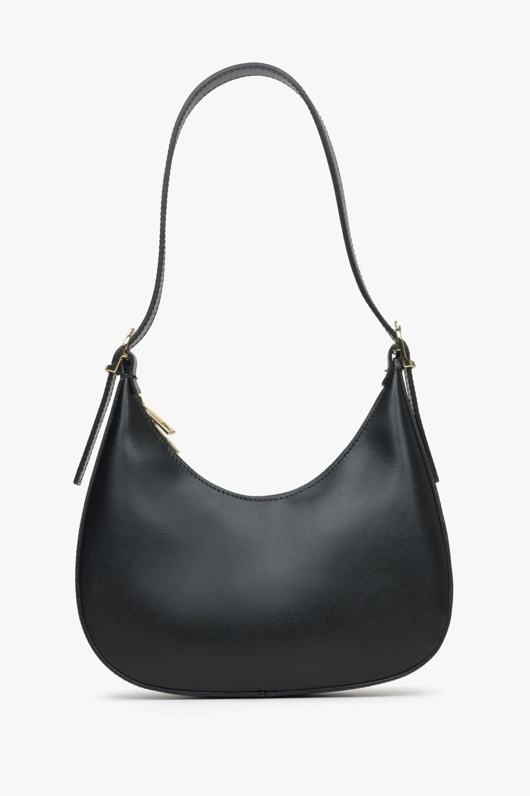 Women's Black Baguette Bag made of Italian Genuine Leather Estro ER00115083.