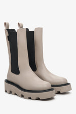 Women's High Beige Boots for Fall Estro ER00112211.