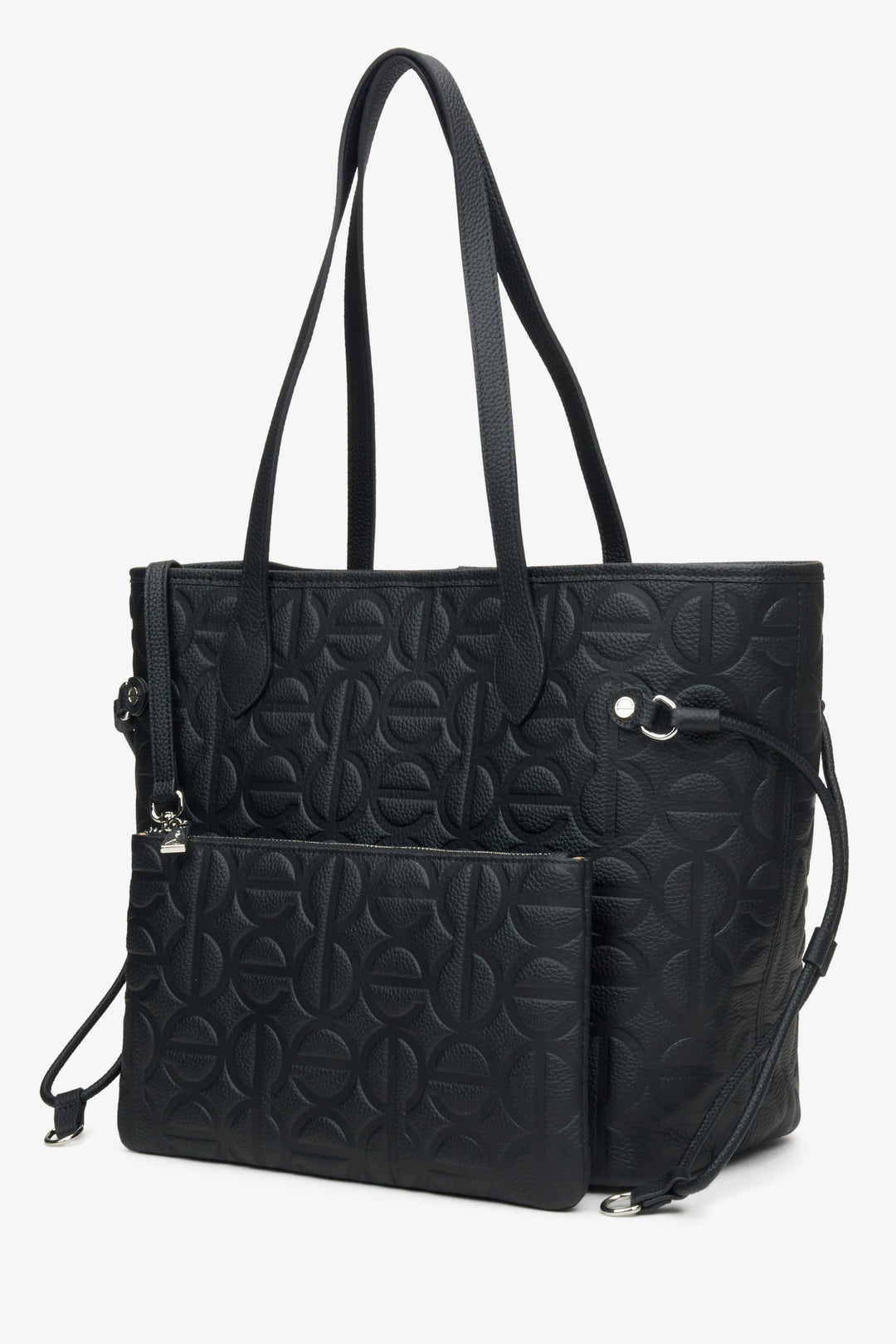 Women's black Estro shopper bag.