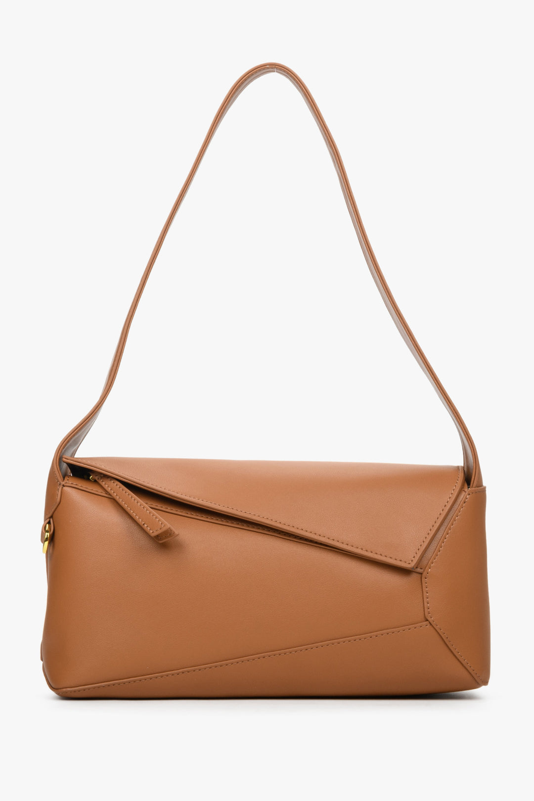 Women's small handbag made of genuine leather in brown by Estro.