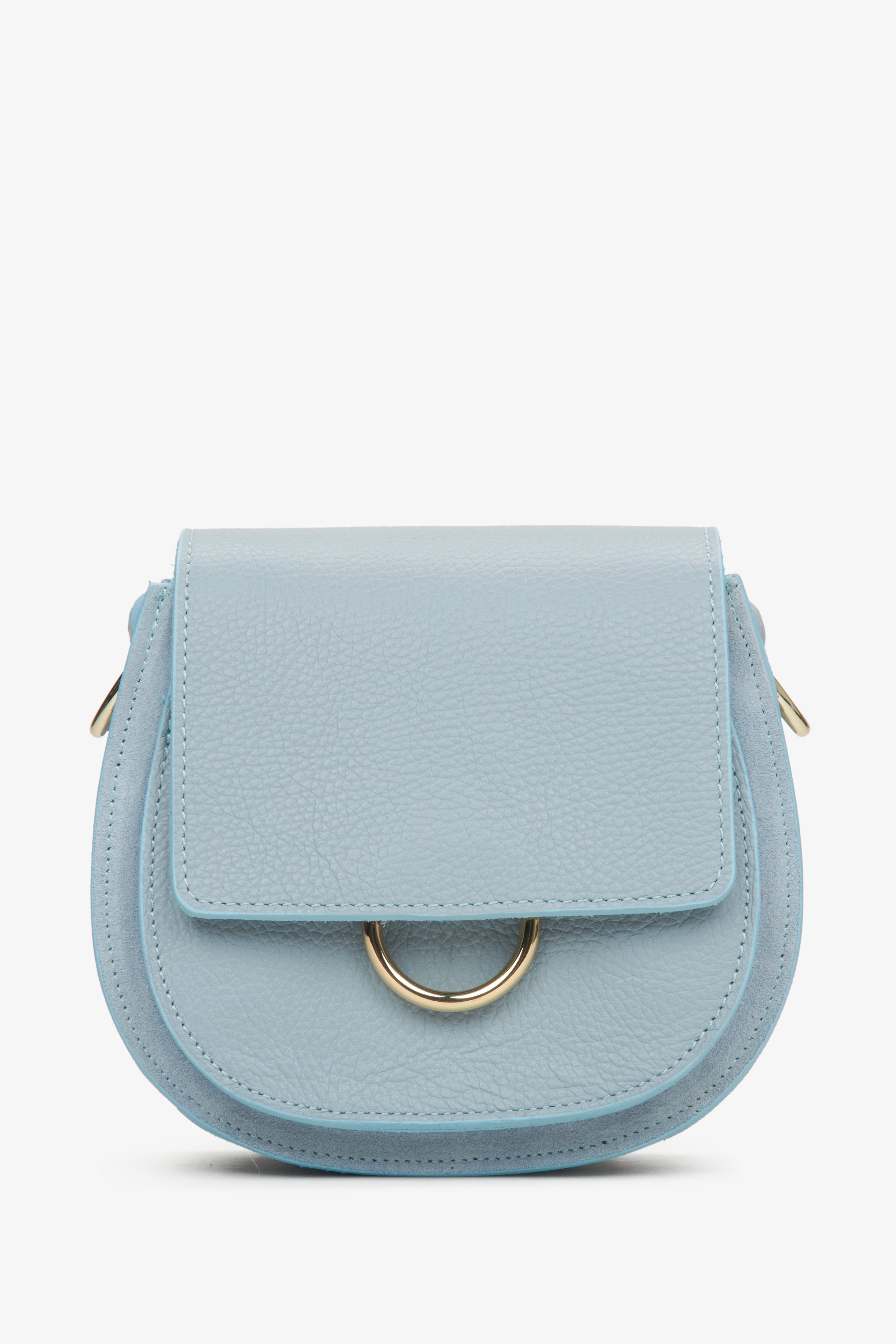 Blue leather crossbody bag online