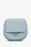 Italian Leather Small Blue Crossbody Bag Estro ER00115065