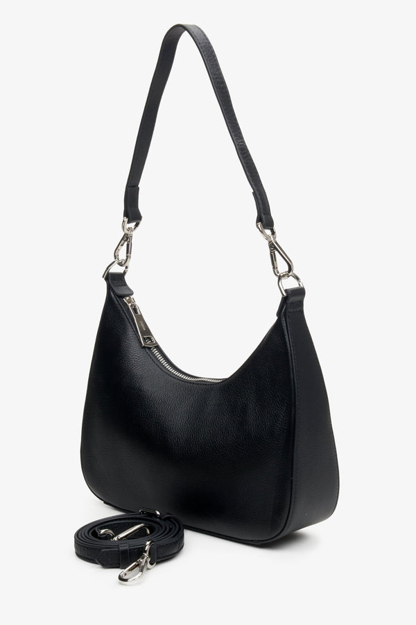 Women's black baguette bag by Estro.