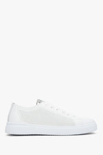 Natural Leather White Men's Sneakers for Summer Estro ER00112845