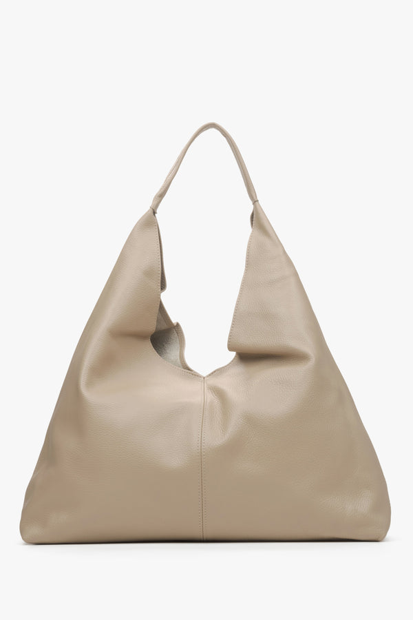 Women's sand beige hobo bag Estro.