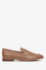 Women's Brown Moccasins made of Genuine Leather Estro ER00112781.