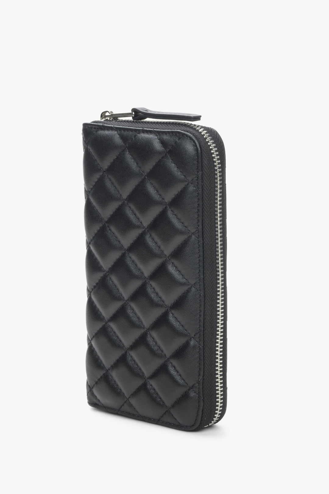 Women's Continental Black Quilted Leather Wallet ER00114482.