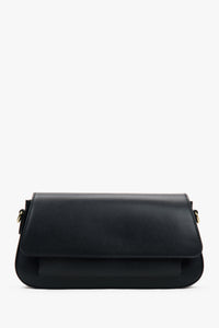 Women's Black Crossbody Bag made of Premium Italian Genuine Leather Estro ER00117432.