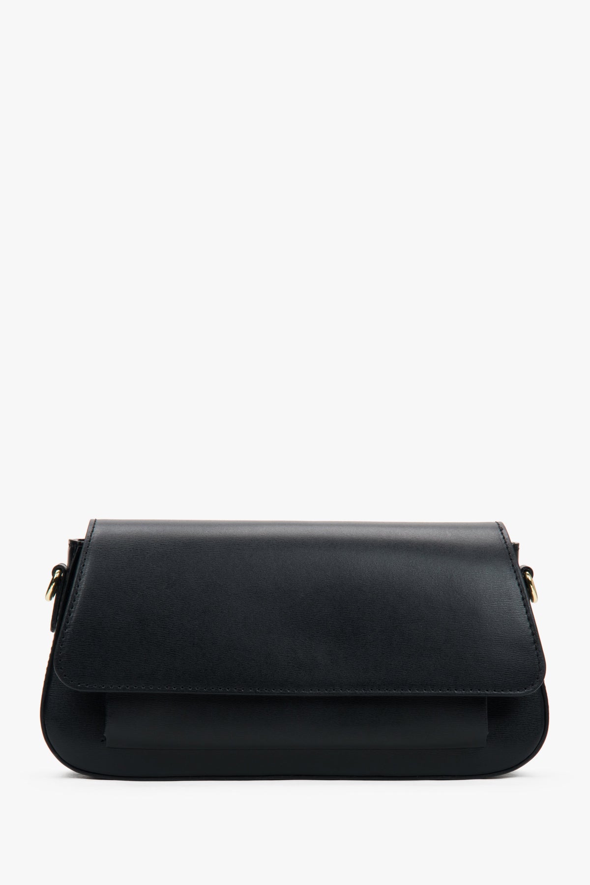 Women's Black Crossbody Bag made of Premium Italian Genuine Leather Estro ER00117432.