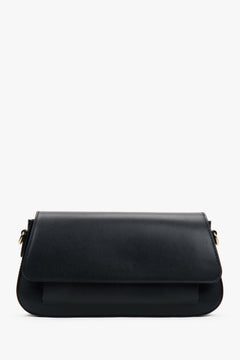 Women's Black Crossbody Bag made of Premium Italian Genuine Leather Estro ER00117432.