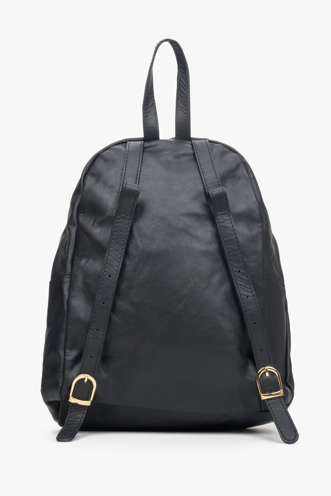 Black women's backpack Estro made in Italy - reverse.