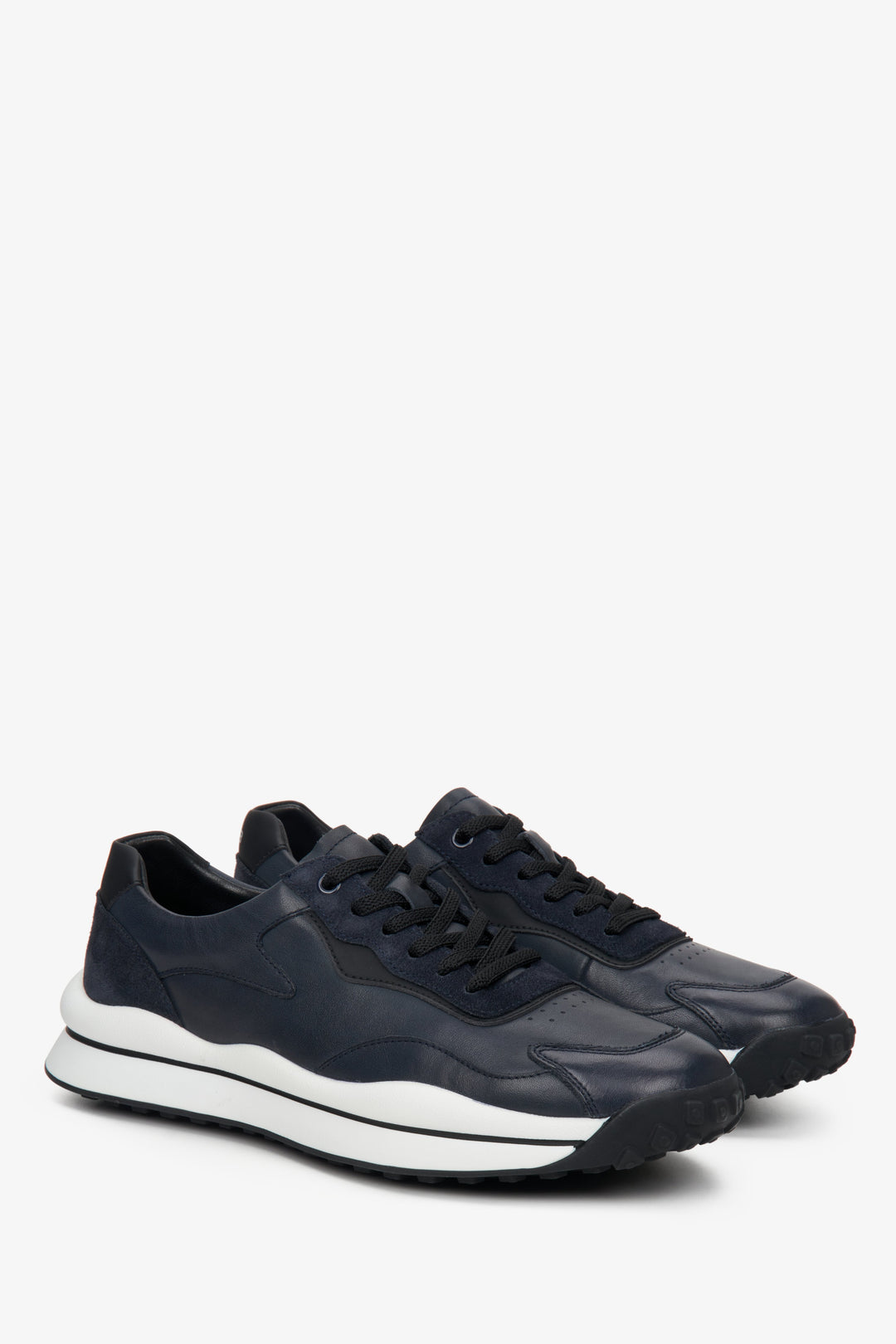 ES 8 men's spring and autumn sneakers in navy blue-black-white.