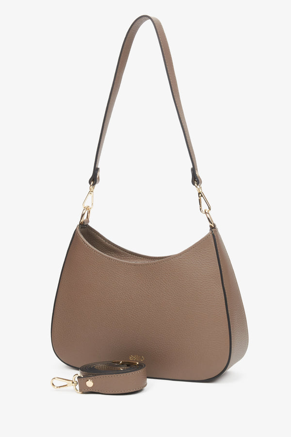 Brown leather shoulder bag Estro.