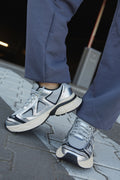 Women's Silver & Black Sneakers with a Flexible Platform ES8 ER00114598