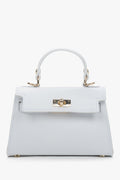 Women's White Satchel Handbag made of Premium Italian Genuine Leather Estro ER00117428.