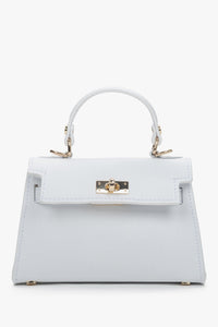 Women's White Satchel Handbag made of Premium Italian Genuine Leather Estro ER00117428.