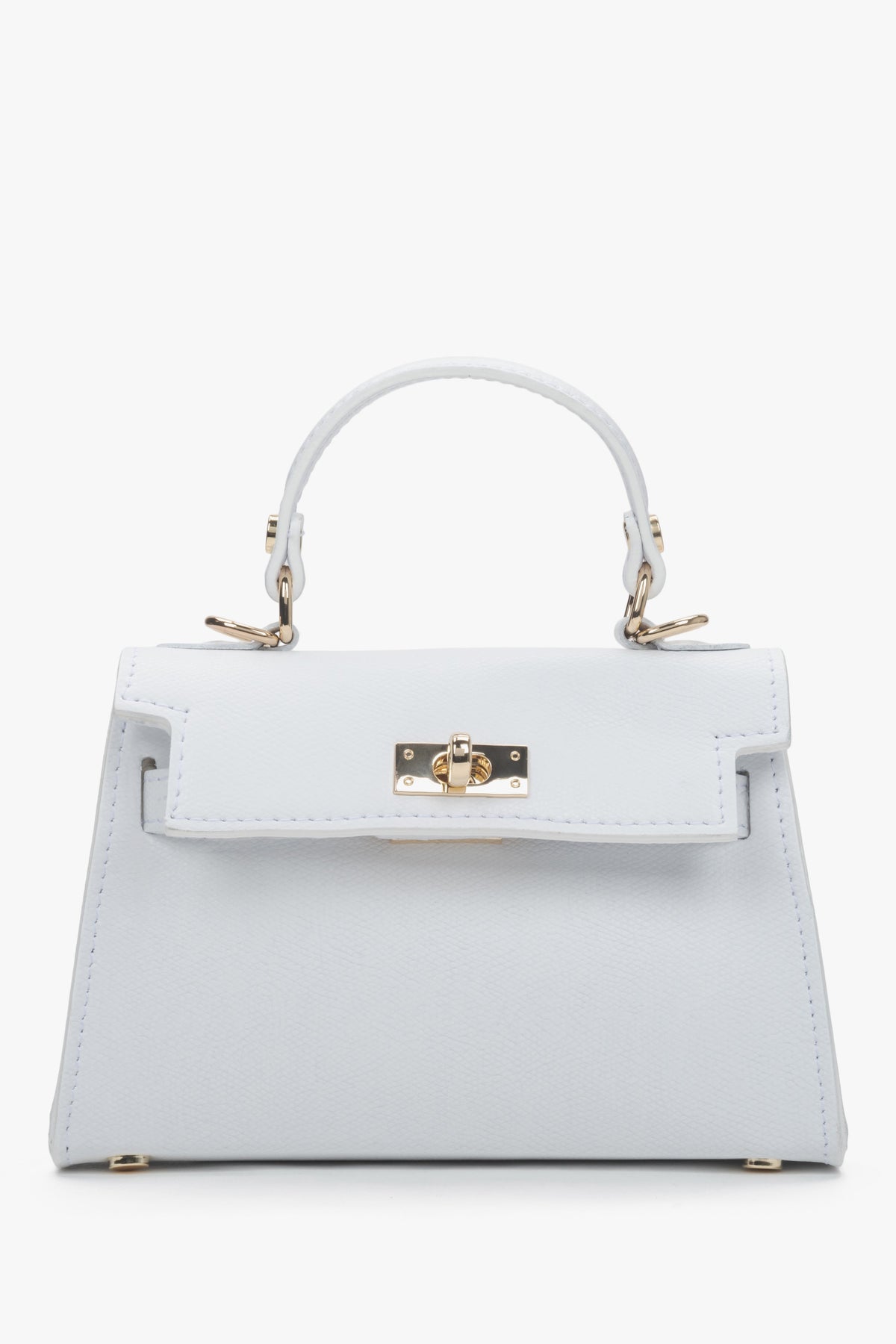 Women's White Satchel Handbag made of Premium Italian Genuine Leather Estro ER00117428.