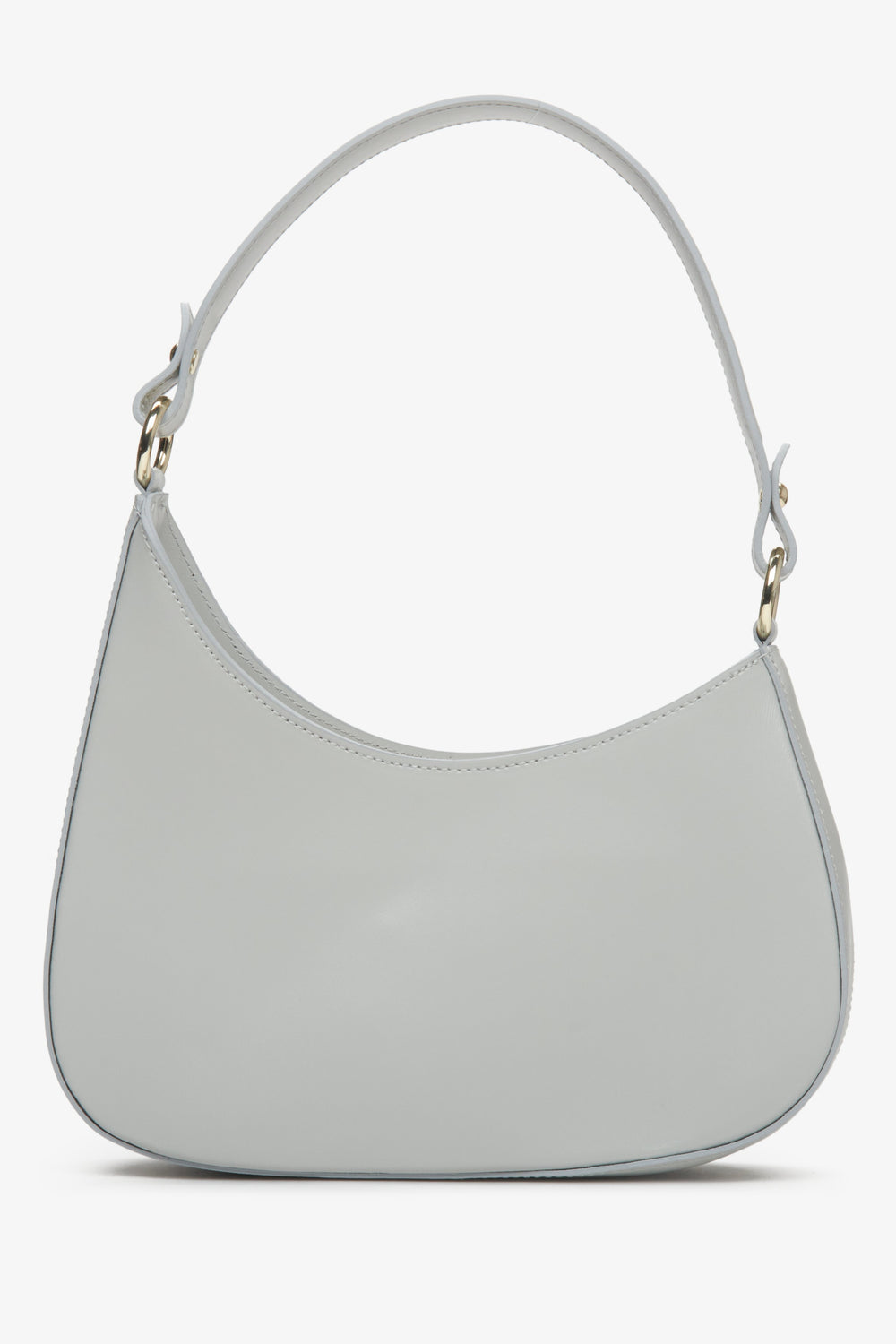 Grey Leather Women's Shoulder Bag Estro ER00113006