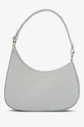 Grey Leather Women's Shoulder Bag Estro ER00113006