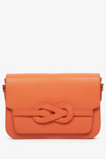 Orange women's shoulder bag in Italian natural leather Estro ER00112982