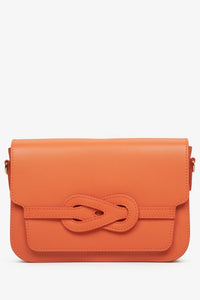 Orange women's shoulder bag in Italian natural leather Estro ER00112982