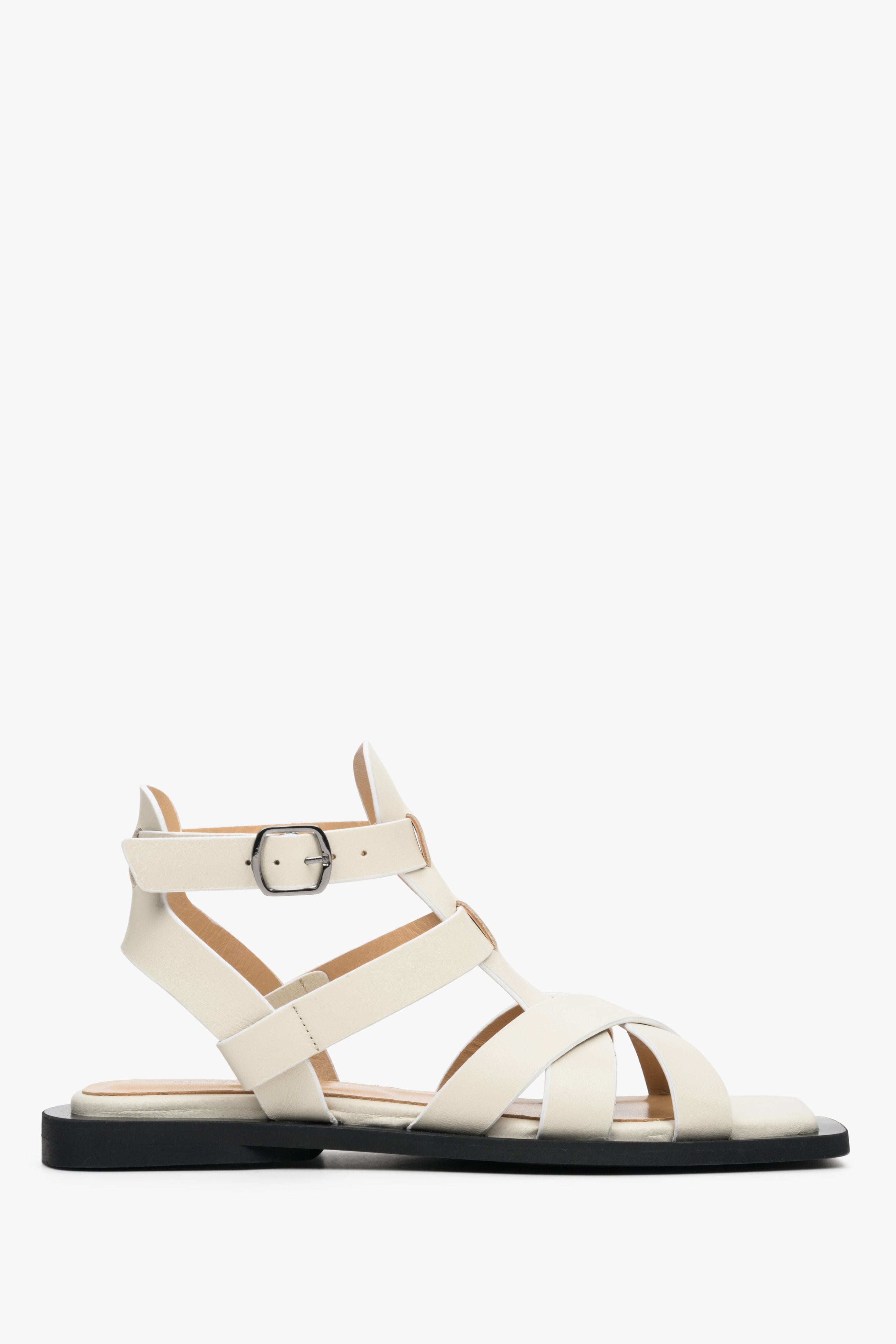 Hermes White Leather Marine Strappy Flat Sandals Size 38.5 at 1stDibs |  hermes strap sandals, hermes kelly sandals, hermes strappy sandals