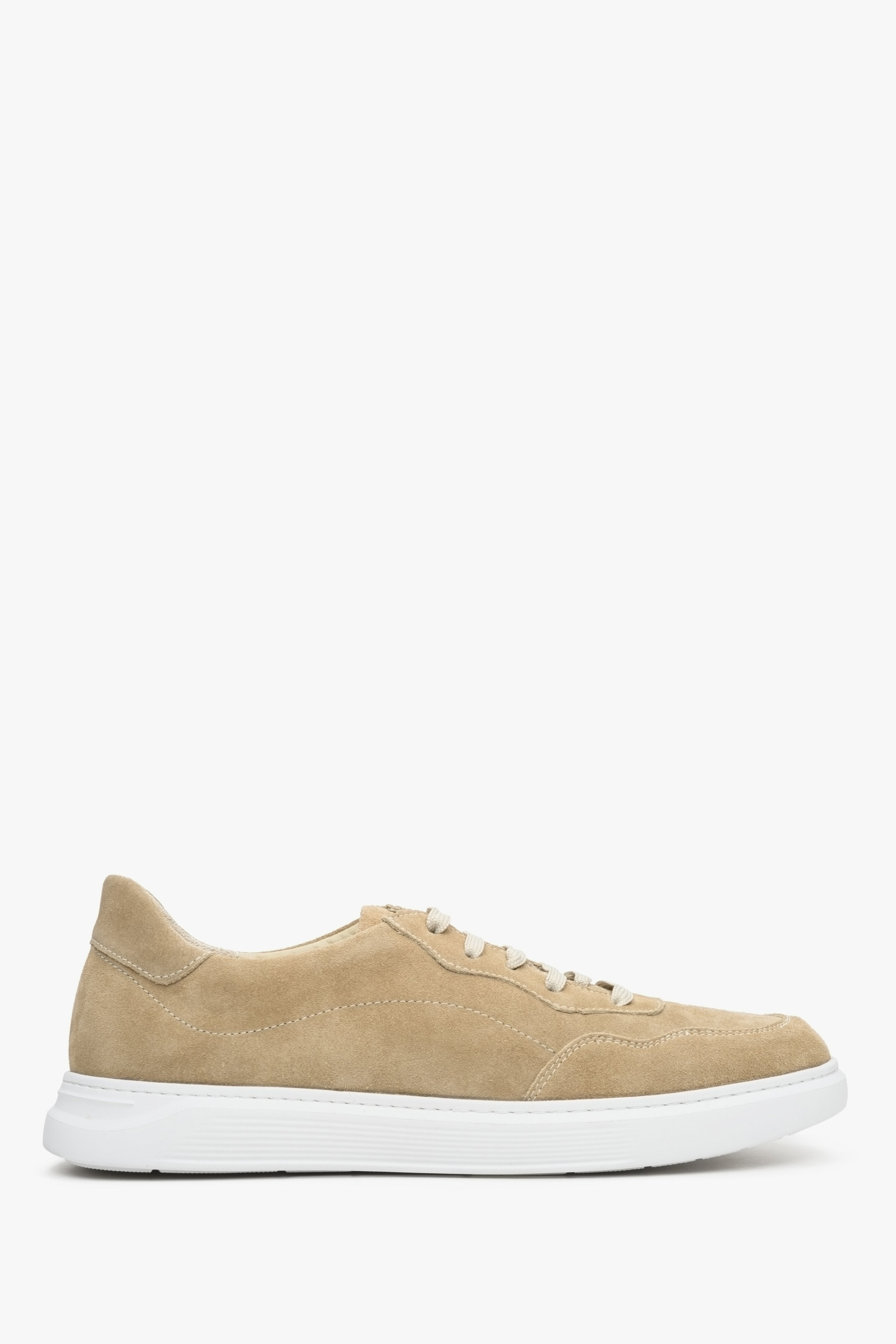 Sand Beige Men's Velour Sneakers Estro ER00112950