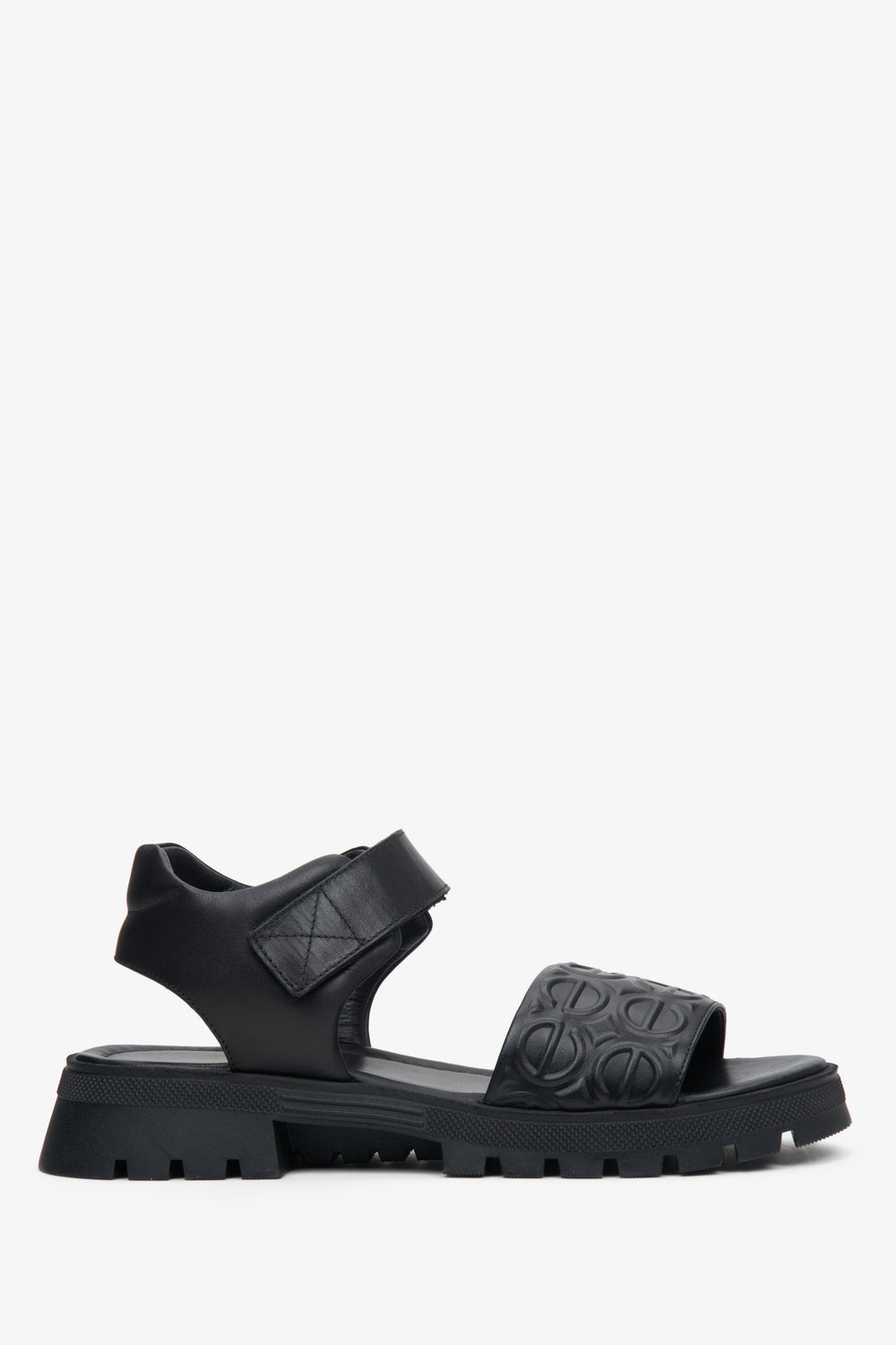 Black Chunky Platform Women's Sandals Estro ER00113101
