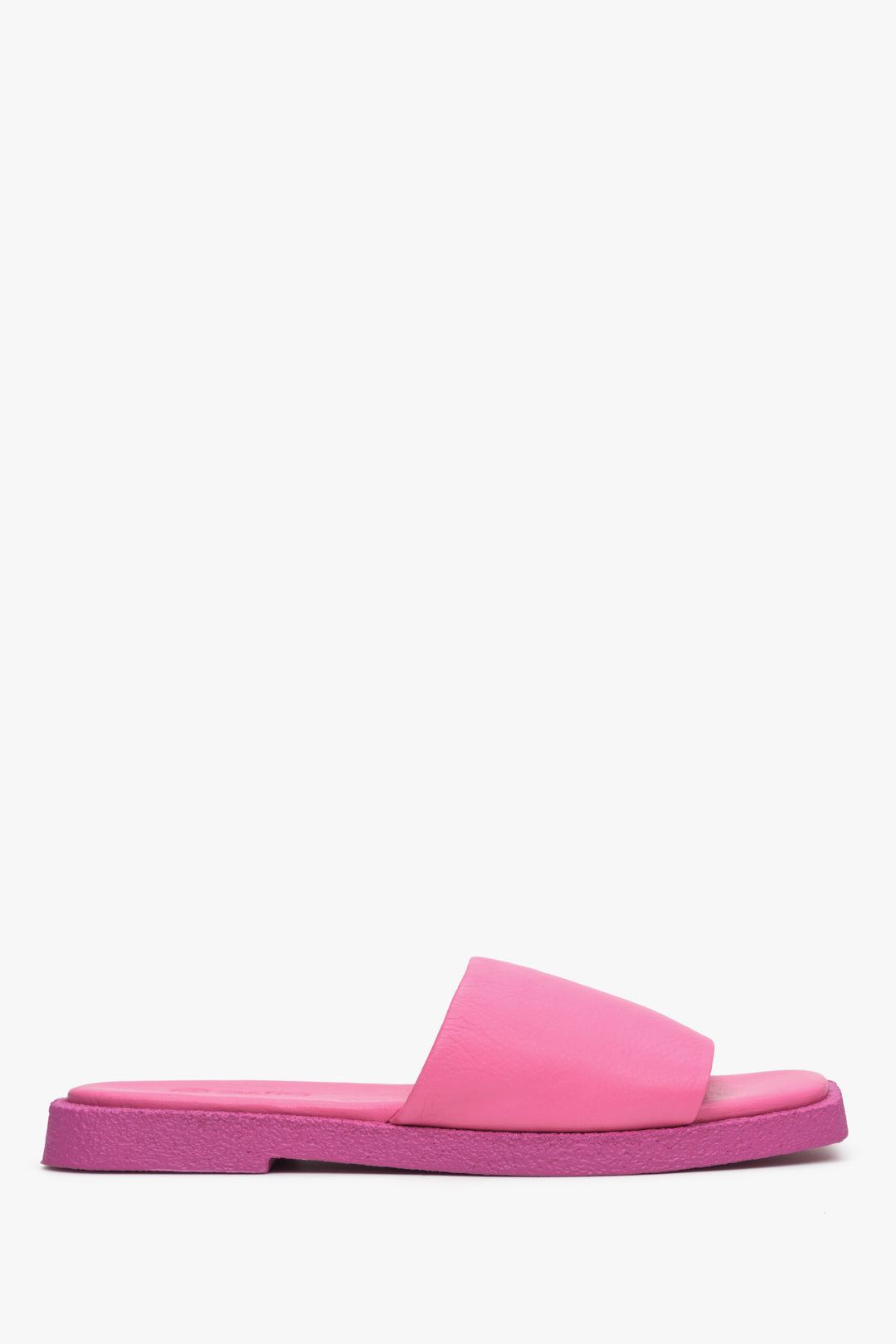 Pink Women's Flat Slide Sandals Estro ER00113083