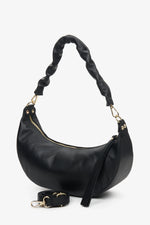Black Half-Moon Shoulder Bag Estro ER00112906