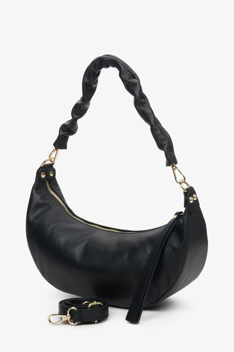 Black Half-Moon Shoulder Bag Estro ER00112906