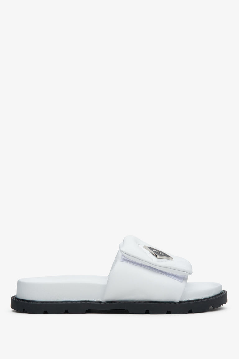 White Women's Slide Sandals Estro ER00113073