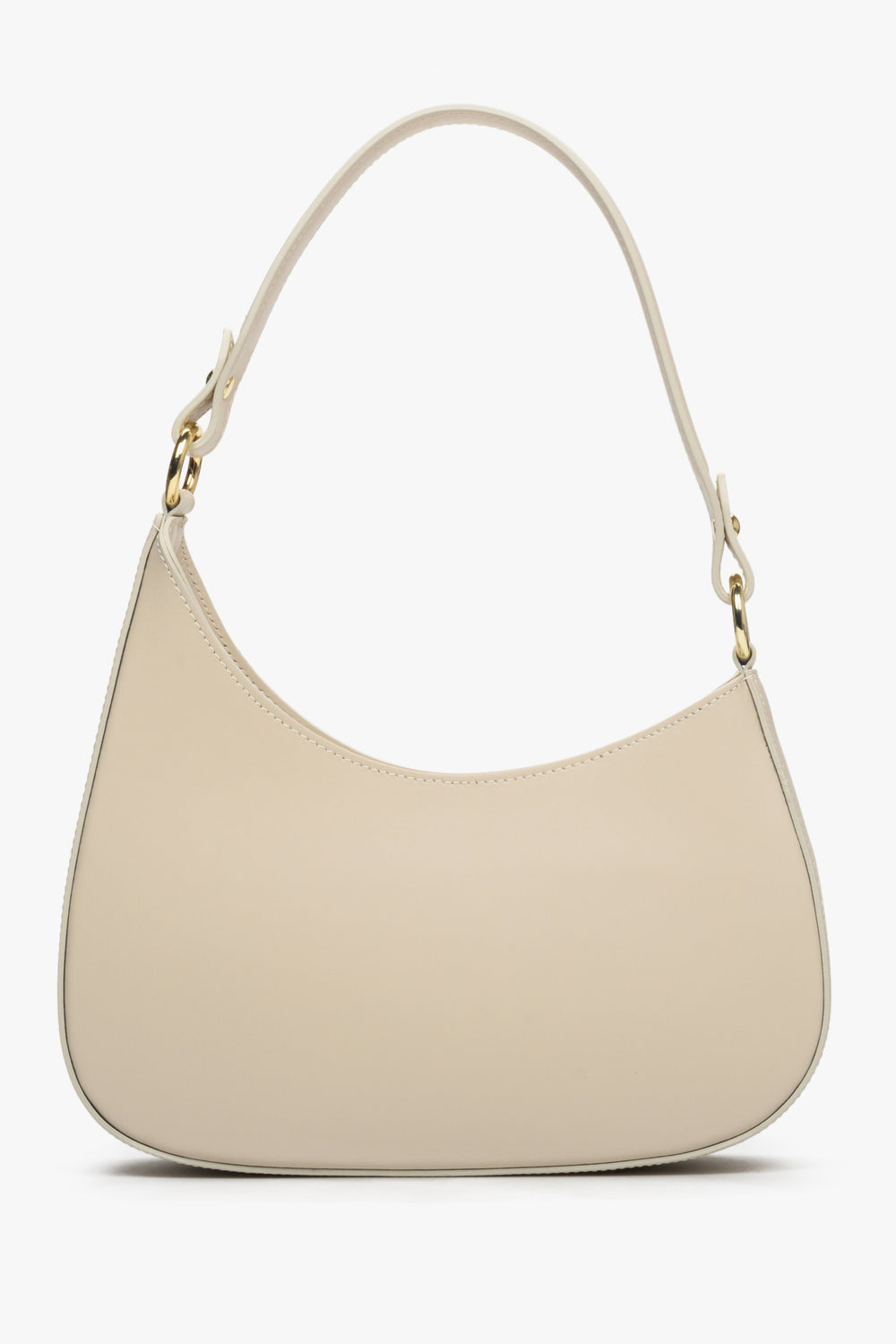 Sand Beige Leather Women's Shoulder Bag Estro ER00113009