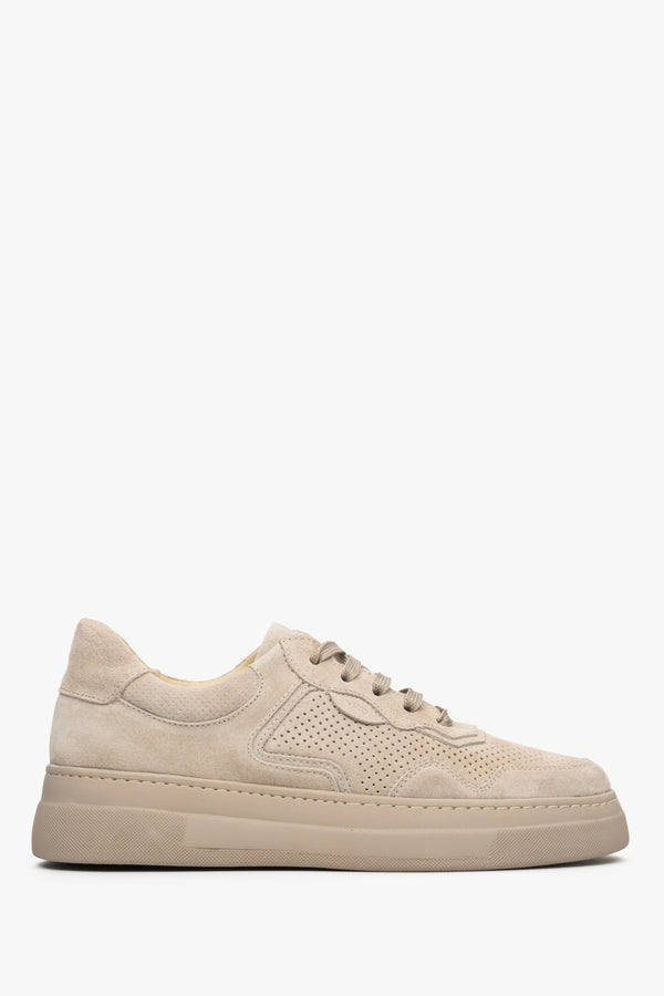 Beige Suede Women's Sneakers Estro ER00112918