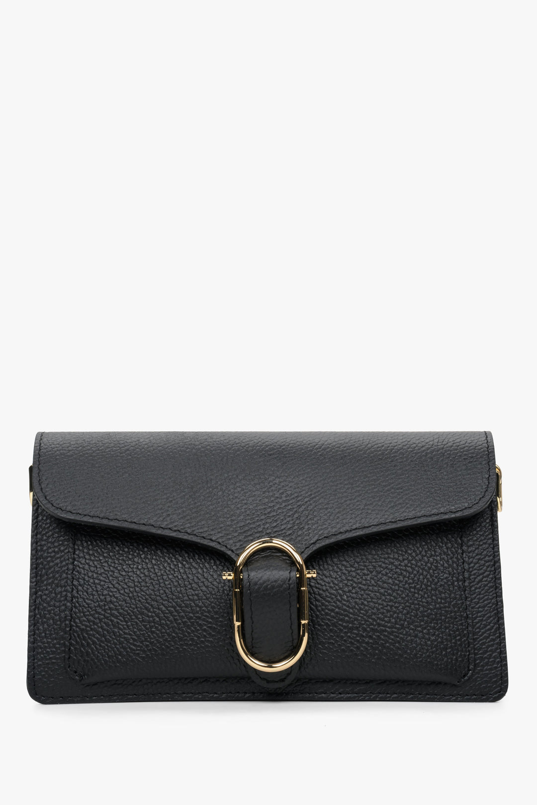 Black Estro women's shoulder bag with gold elements.