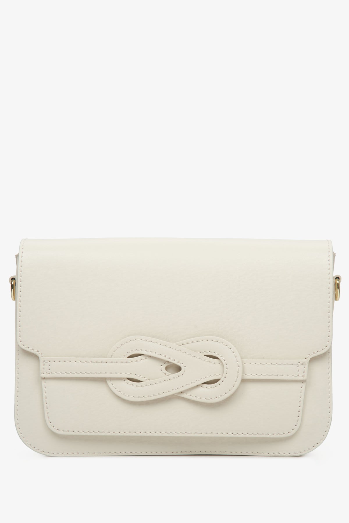 Women's beige Estro shoulder bag made of Italian leather.