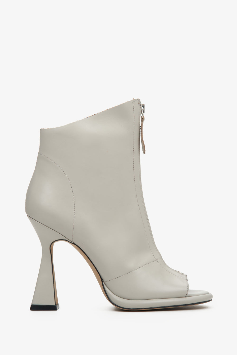 Grey Open Toe Ankle Boots with a Funnel Heel Estro ER00112868