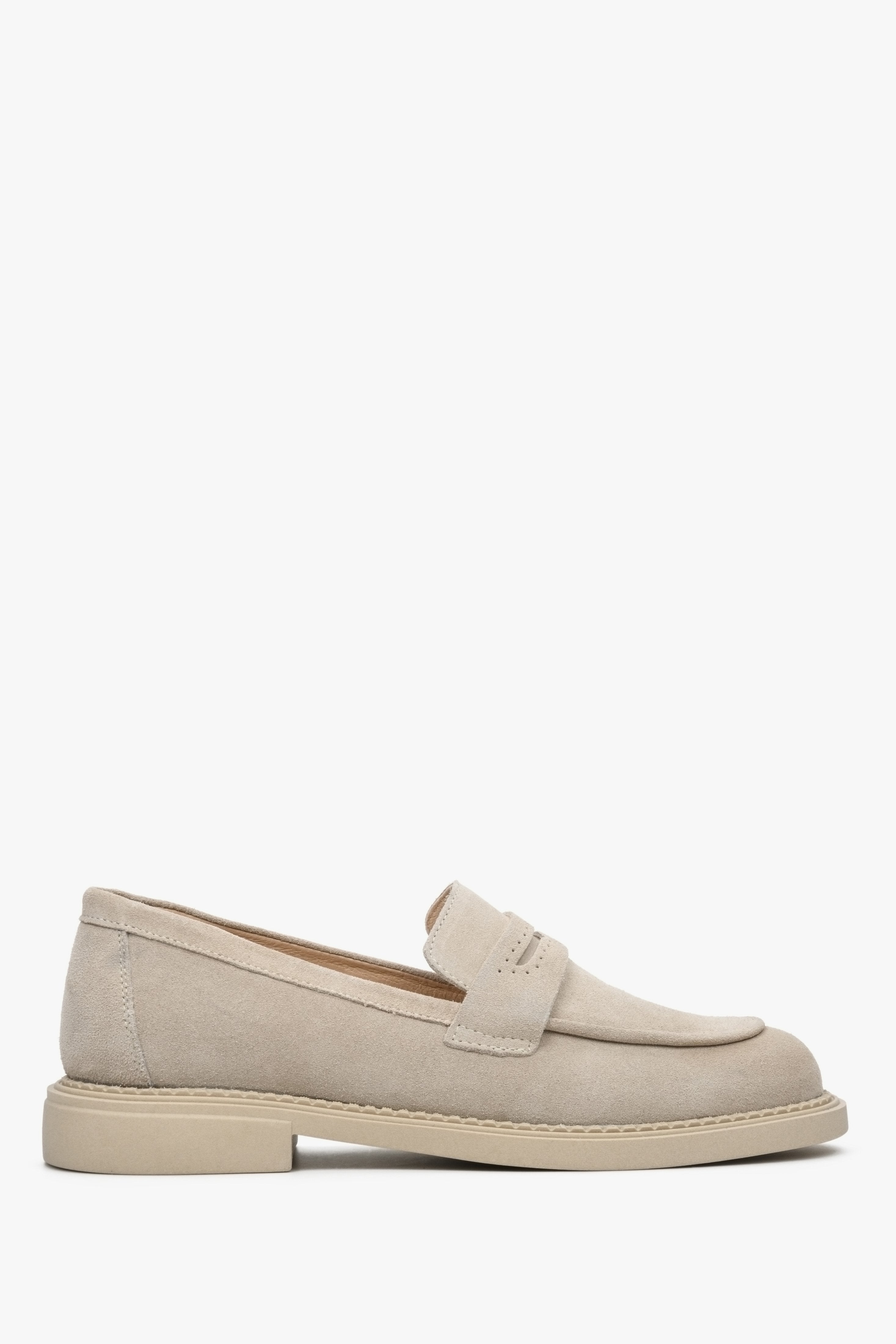 Beige cheap suede loafers