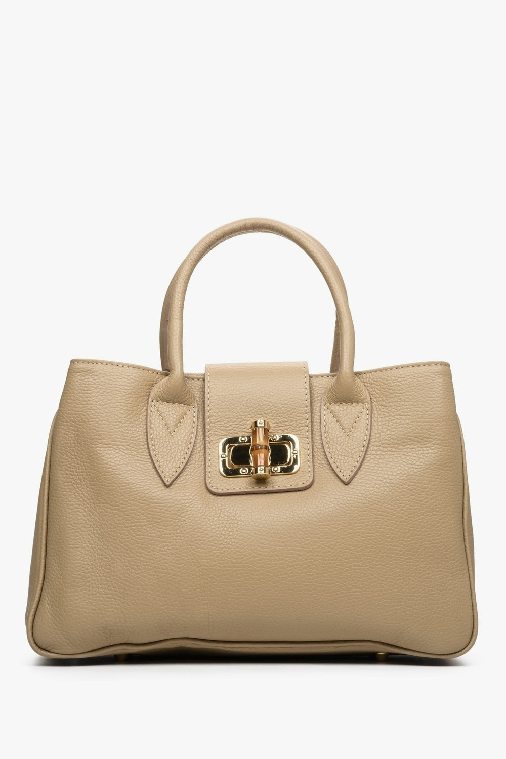 Light Brown Italian Leather Women's Handbag Estro ER00113000