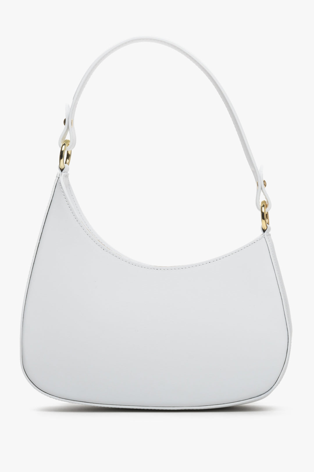 White Leather Women's Shoulder Bag Estro ER00113008